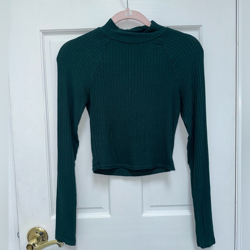 PacSun Emerald Green Pinstripe Long Sleeve